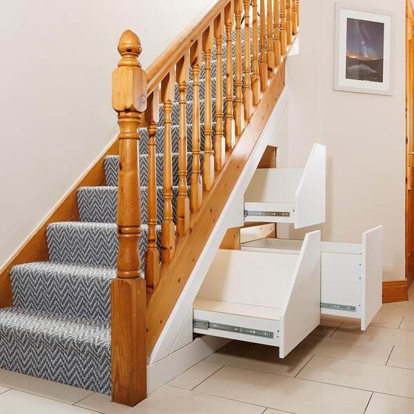 Under stairs pull-out drawers