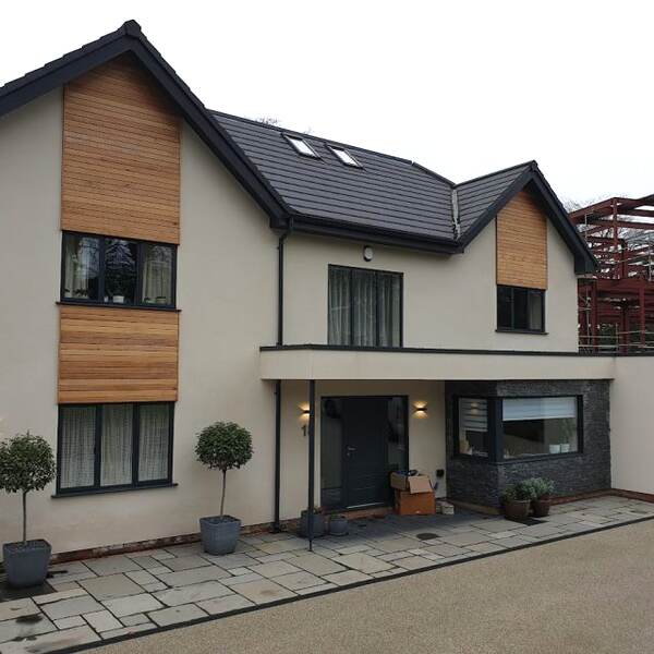 House rendering with cladding