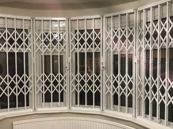 Bay window security grille