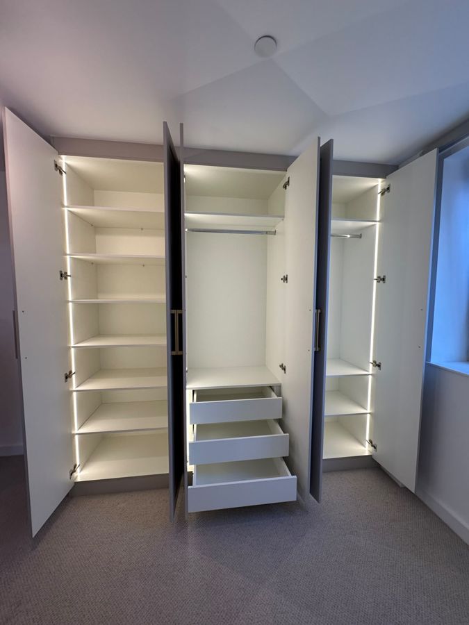 Fitted wardrobe installation