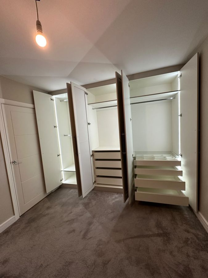 Fitted wardrobe installation