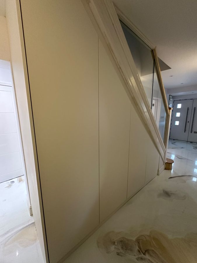 Fitted wardrobe installation