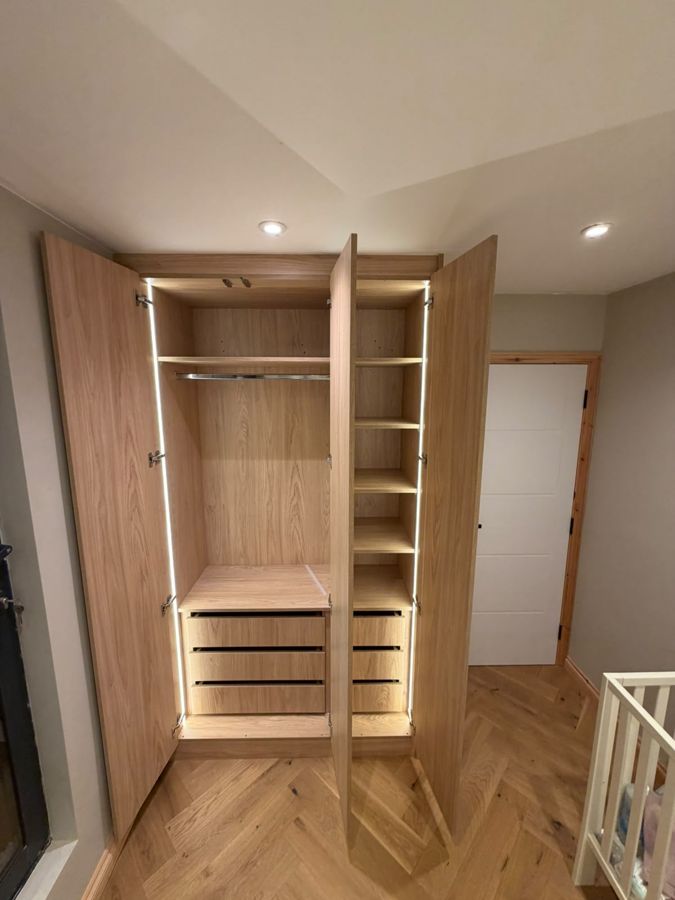 Fitted wardrobe installation