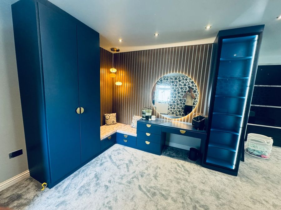 Fitted wardrobe installation